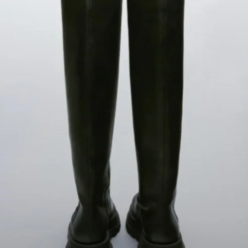 Zara Dark Lace-Up Boots - Picture 5 of 7